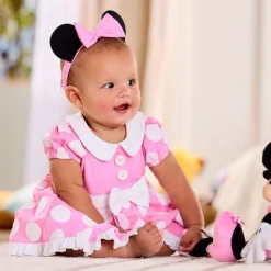 Body déguisement rose Minnie pour bébé