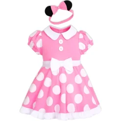 Body déguisement rose Minnie pour bébé