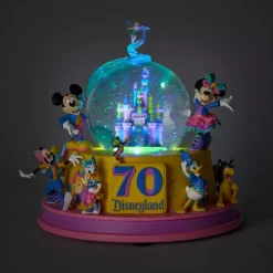 Boule à neige musicale lumineuse Mickey Mouse et ses amis 70e anniversaire de Disneyland Resort