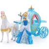 Coffret cadeau Poupée, cheval et carrosse lumineux deluxe, Cendrillon, 30 cm