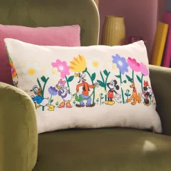 Coussin Mickey et ses amis à fleurs