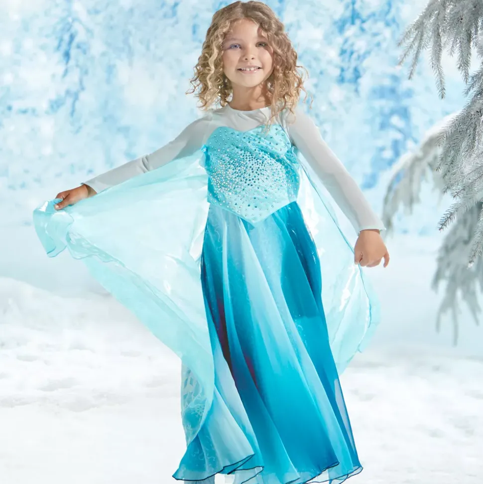 Déguisement Elsa deluxe 10e anniversaire de La Reine des Neiges pour enfants