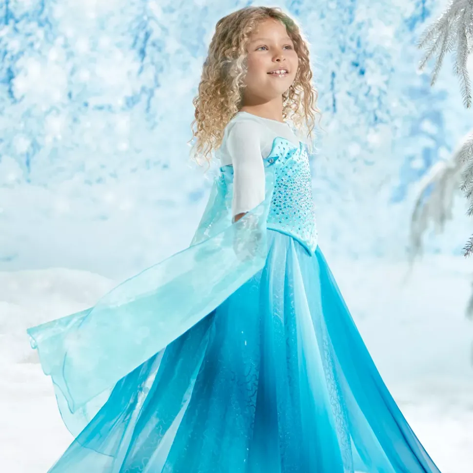 Déguisement Elsa deluxe 10e anniversaire de La Reine des Neiges pour enfants