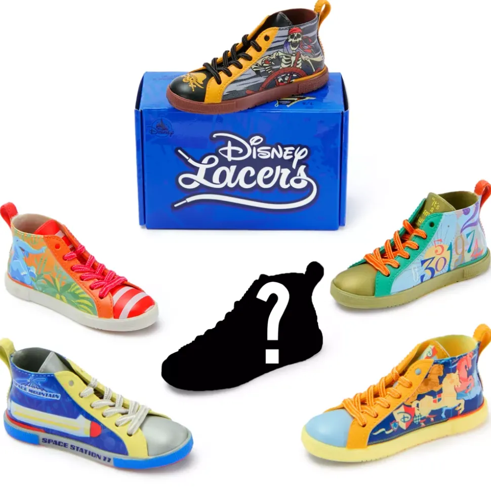 Disney Lacers Ensemble de 6 baskets en vinyle collector Attractions mystère Disneyland, série 4