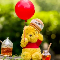 Disney Store Japon Peluche Winnie l'Ourson avec pot de miel sur la tête de taille moyenne, 30 cm
