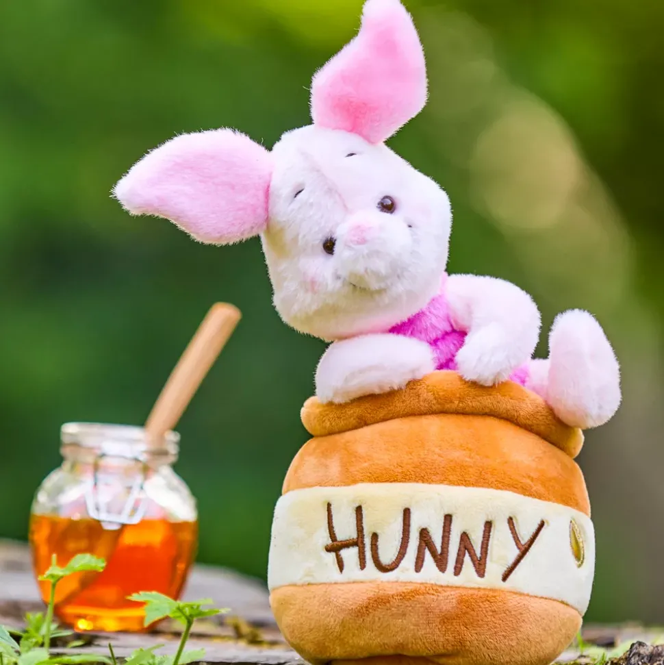 Disney Store Japon Peluche Porcinet dans un pot de miel de taille moyenne, Winnie l'Ourson, 25 cm