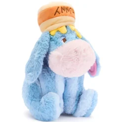 Disney Store Japon Peluche Bourriquet avec pot de miel sur la tête de taille moyenne, Winnie l'Ourson, 29 cm