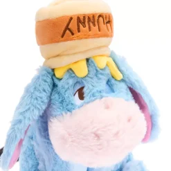 Disney Store Japon Peluche Bourriquet avec pot de miel sur la tête de taille moyenne, Winnie l'Ourson, 29 cm