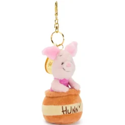 Disney Store Japon Porte-clés petite peluche Porcinet dans un pot de miel, Winnie l'Ourson, 15 cm