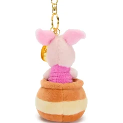 Disney Store Japon Porte-clés petite peluche Porcinet dans un pot de miel, Winnie l'Ourson, 15 cm
