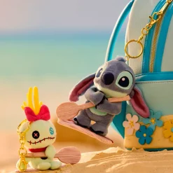 Disney Store Japon Porte-clés petite peluche Souillon sur un surf, Lilo & Stitch, 14 cm