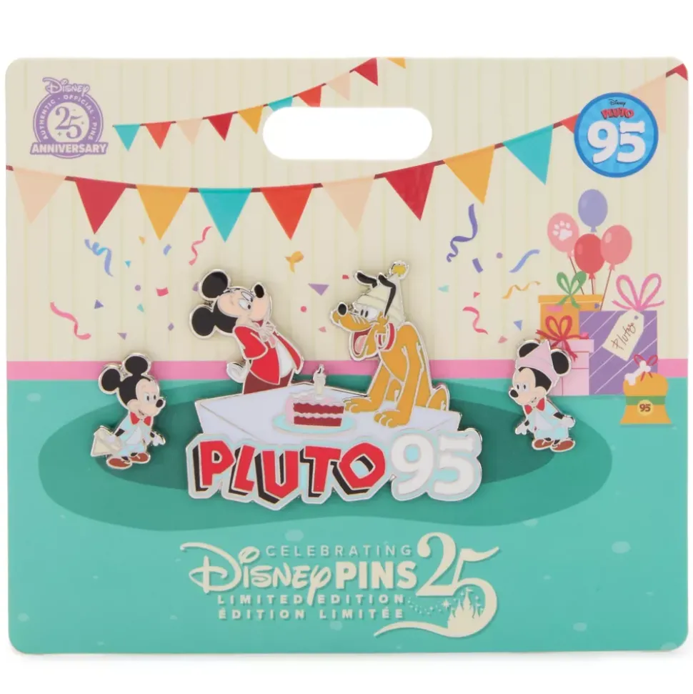 Ensemble de pin's 95e anniversaire de Pluto en édition limitée