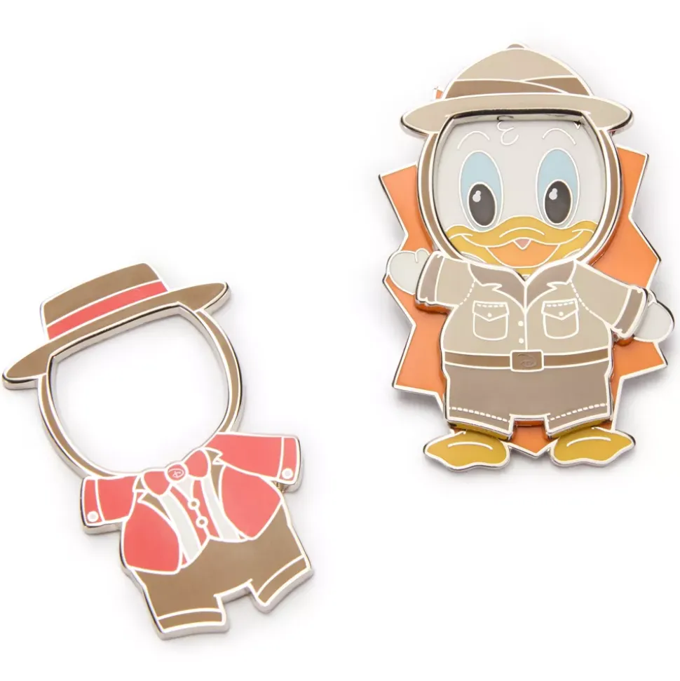 Ensemble de pin's magnétiques Donald Duck explorateur et joueur de clairon Disney Park Pal Outfits