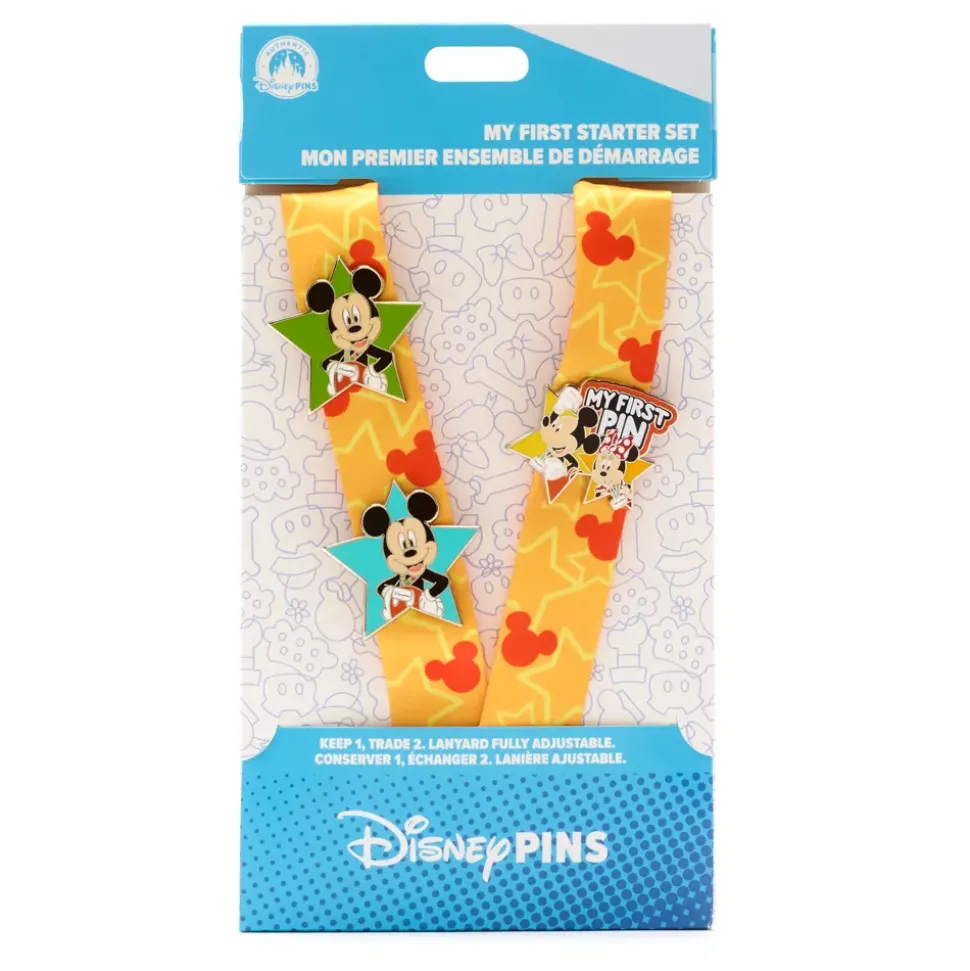 Ensemble pin's et tour de cou Mickey et Minnie