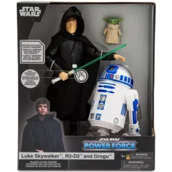 Figurine parlante Luke Skywalker et figurines R2-D2 et Grogu, Star Wars Power Force