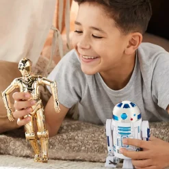 Figurines articulées R2-D2 et C-3PO lumineuses et sonores, Star Wars