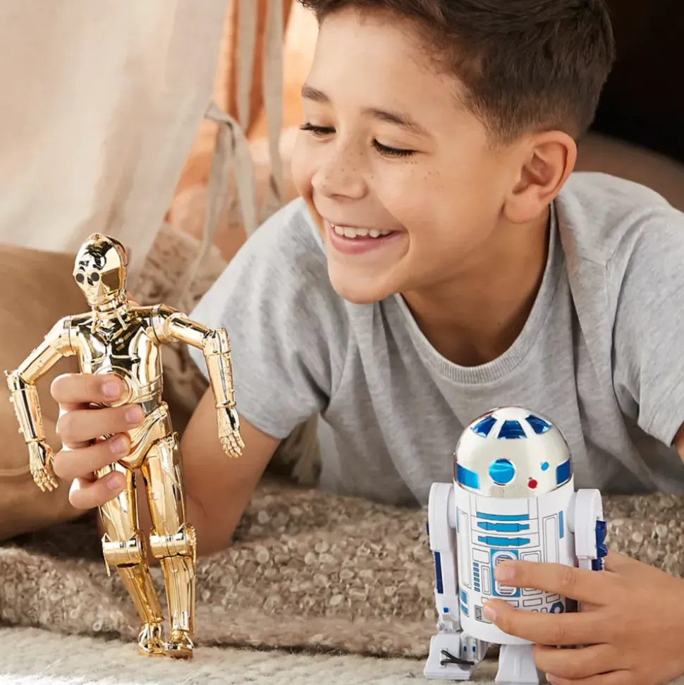 Figurines articulées R2-D2 et C-3PO lumineuses et sonores, Star Wars