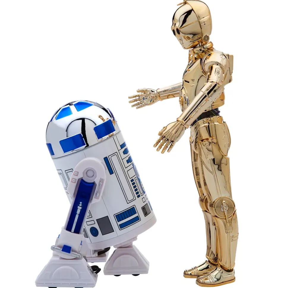 Figurines articulées R2-D2 et C-3PO lumineuses et sonores, Star Wars
