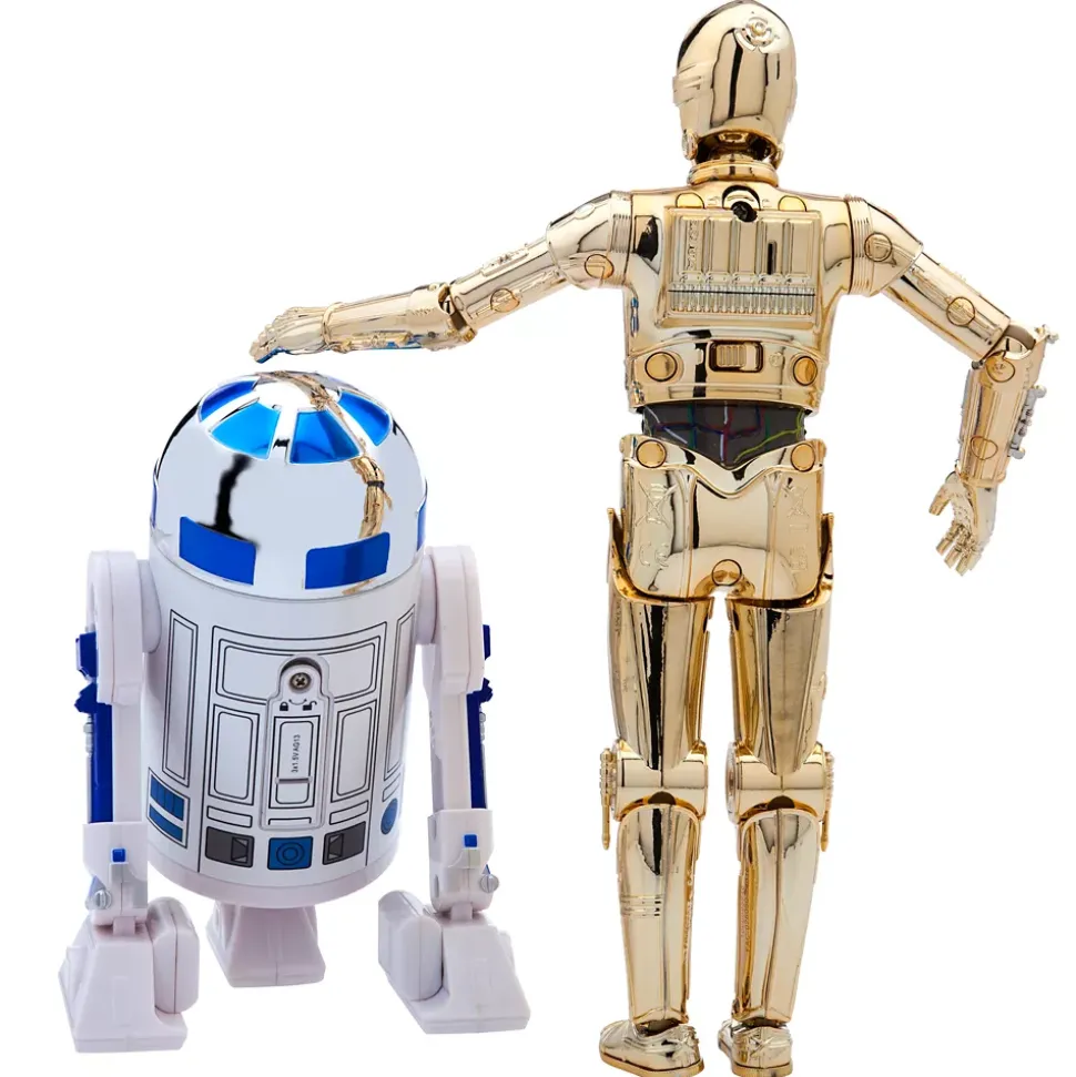 Figurines articulées R2-D2 et C-3PO lumineuses et sonores, Star Wars