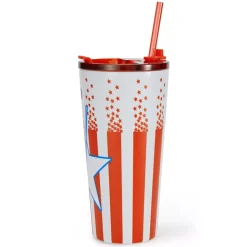 Gobelet Captain America en acier inoxydable avec paille