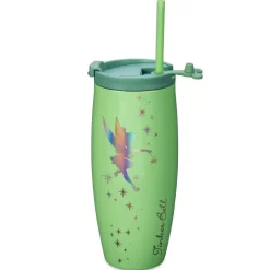 Gobelet Clochette avec paille en acier inoxydable, Peter Pan