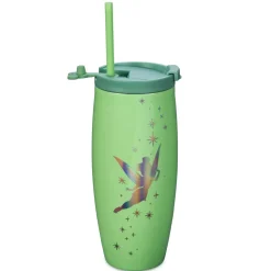 Gobelet Clochette avec paille en acier inoxydable, Peter Pan