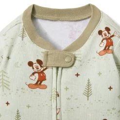 Grenouillère Mickey et Donald Duck en tissu extensible pour bébé
