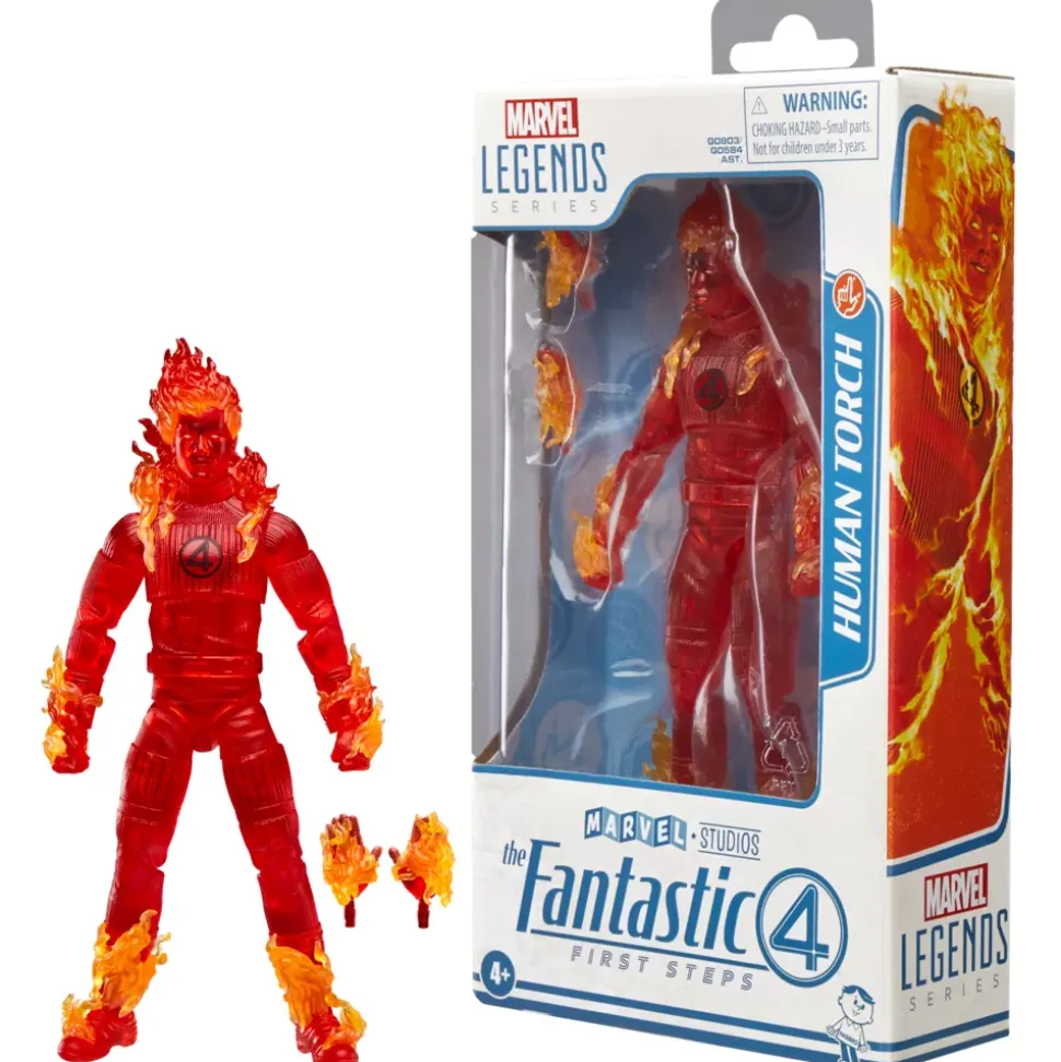 Hasbro Figurine La Torche humaine série Marvel Legends, Les 4 Fantastiques : Premiers pas, 15 cm