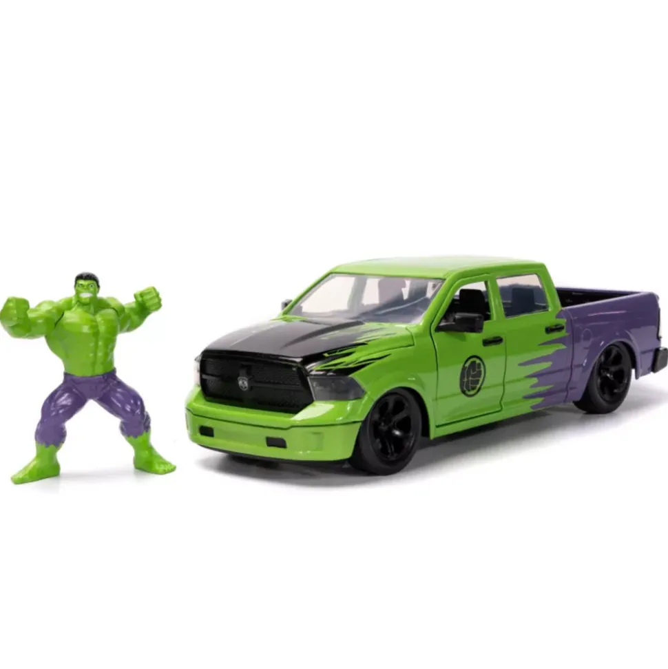 Jada Toys Figurine Hulk avec modèle réduit de la Dodge Ram 1500 de 2014, échelle 1/24