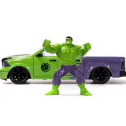 Jada Toys Figurine Hulk avec modèle réduit de la Dodge Ram 1500 de 2014, échelle 1/24