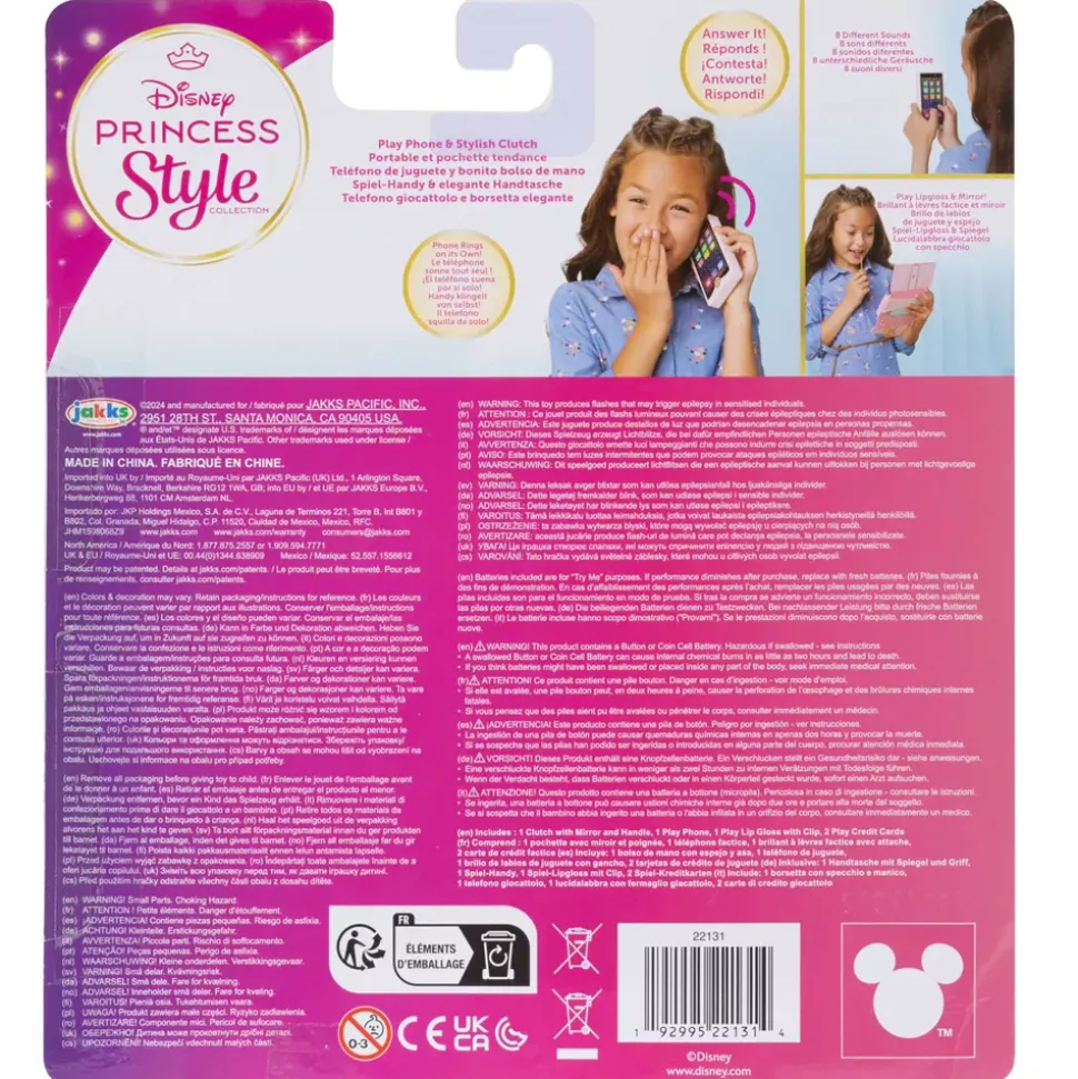 Jakks Ensemble de jeu pochette et téléphone Disney Princess Style