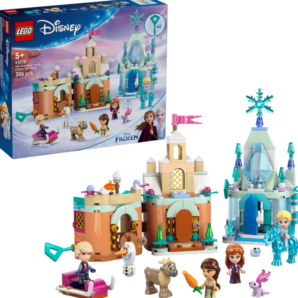 LEGO Disney Château d’Arendelle et palais de glace d’Elsa miniatures 43278