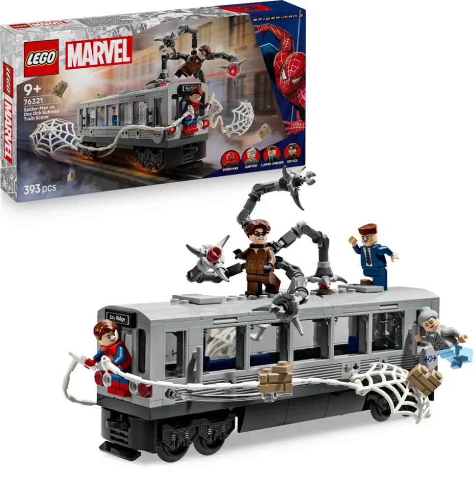 LEGO Marvel La scène du train de Spider-Man et Docteur Octopus 76321