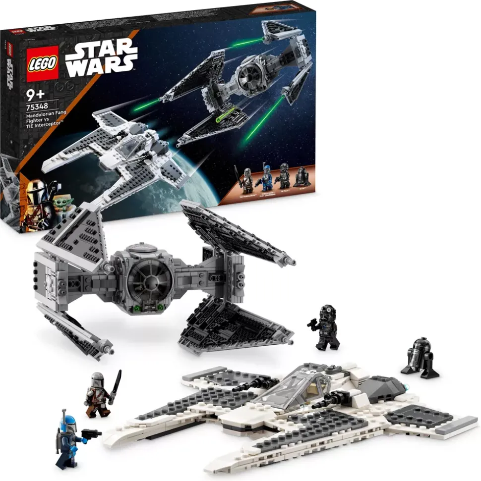 LEGO Star Wars 75348 Le chasseur Fang mandalorien contre le TIE Interceptor