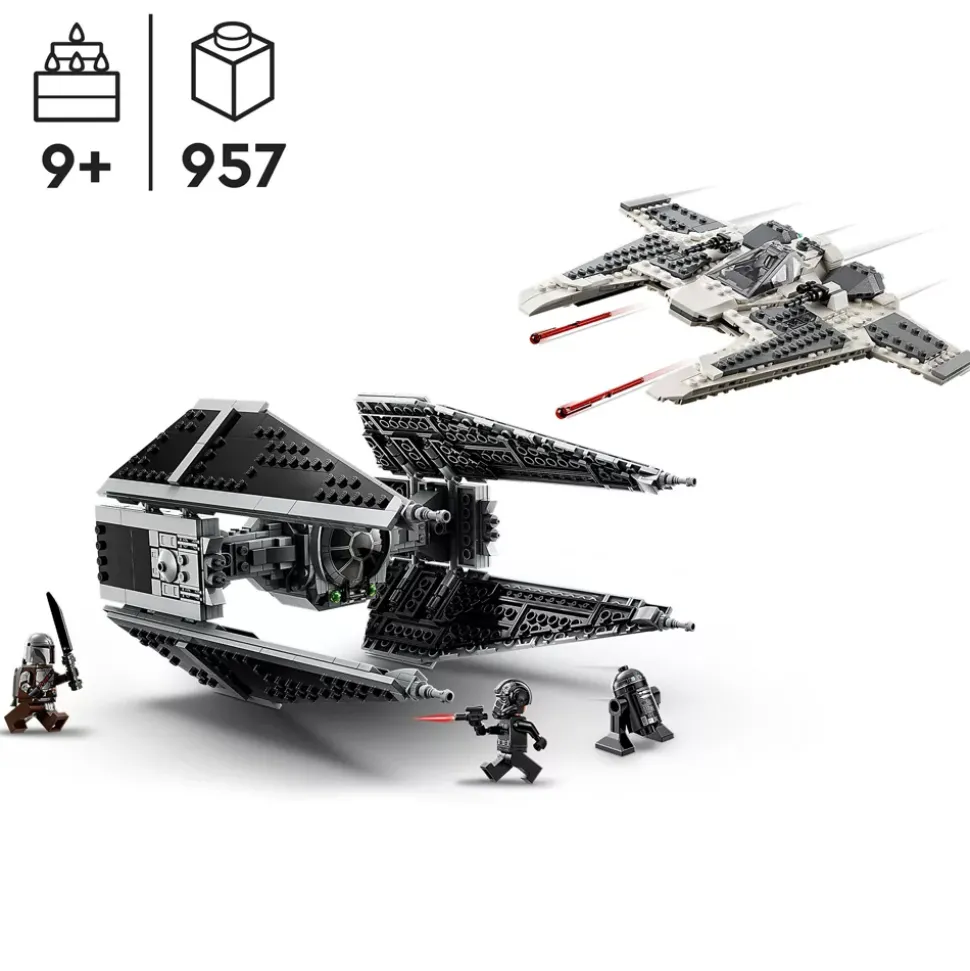 LEGO Star Wars 75348 Le chasseur Fang mandalorien contre le TIE Interceptor
