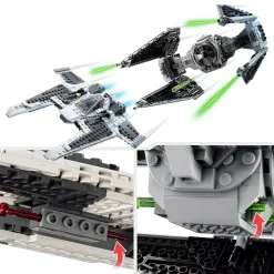LEGO Star Wars 75348 Le chasseur Fang mandalorien contre le TIE Interceptor