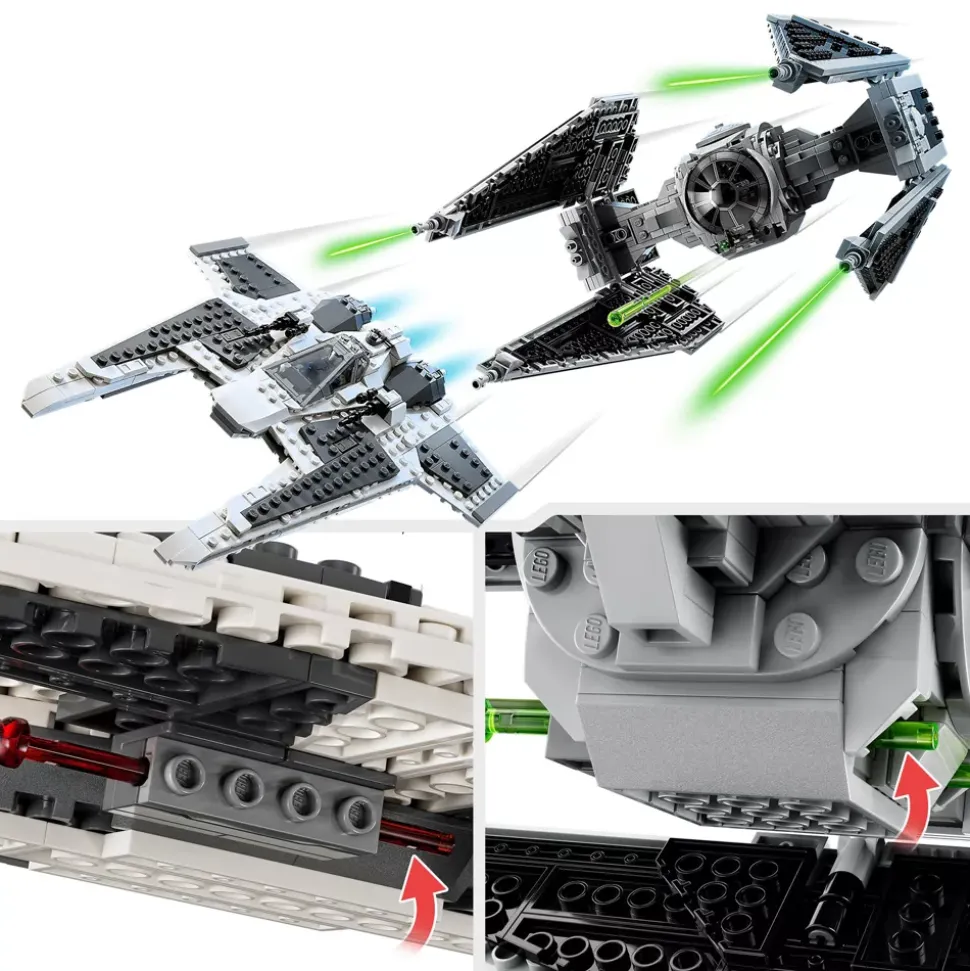 LEGO Star Wars 75348 Le chasseur Fang mandalorien contre le TIE Interceptor