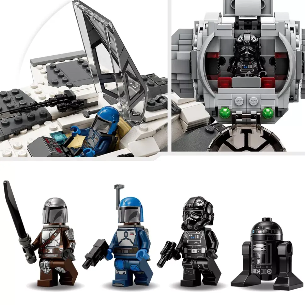 LEGO Star Wars 75348 Le chasseur Fang mandalorien contre le TIE Interceptor