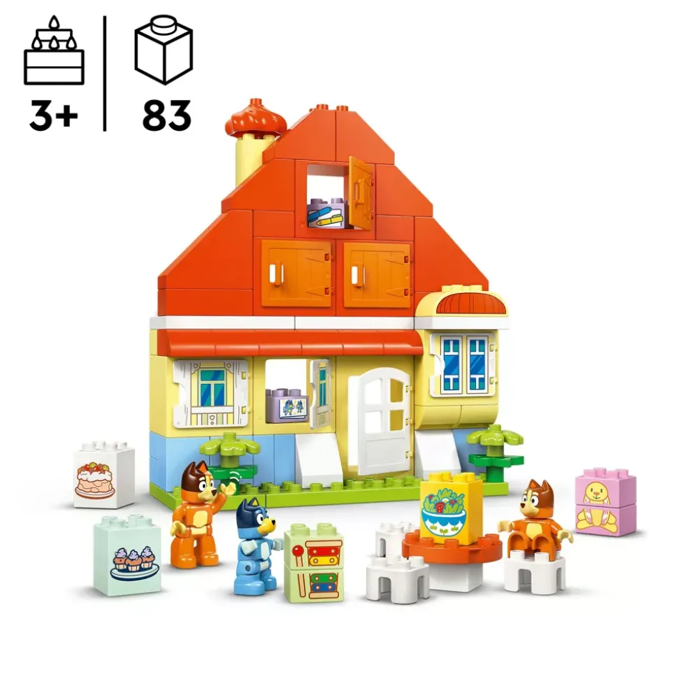 LEGO DUPLO La maison de famille de Bluey et le jeu de mémoire 10459