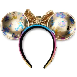 Loungefly Serre-tête à oreilles Mickey Mouse et ses amis 70e anniversaire de Disneyland Resort pour adultes