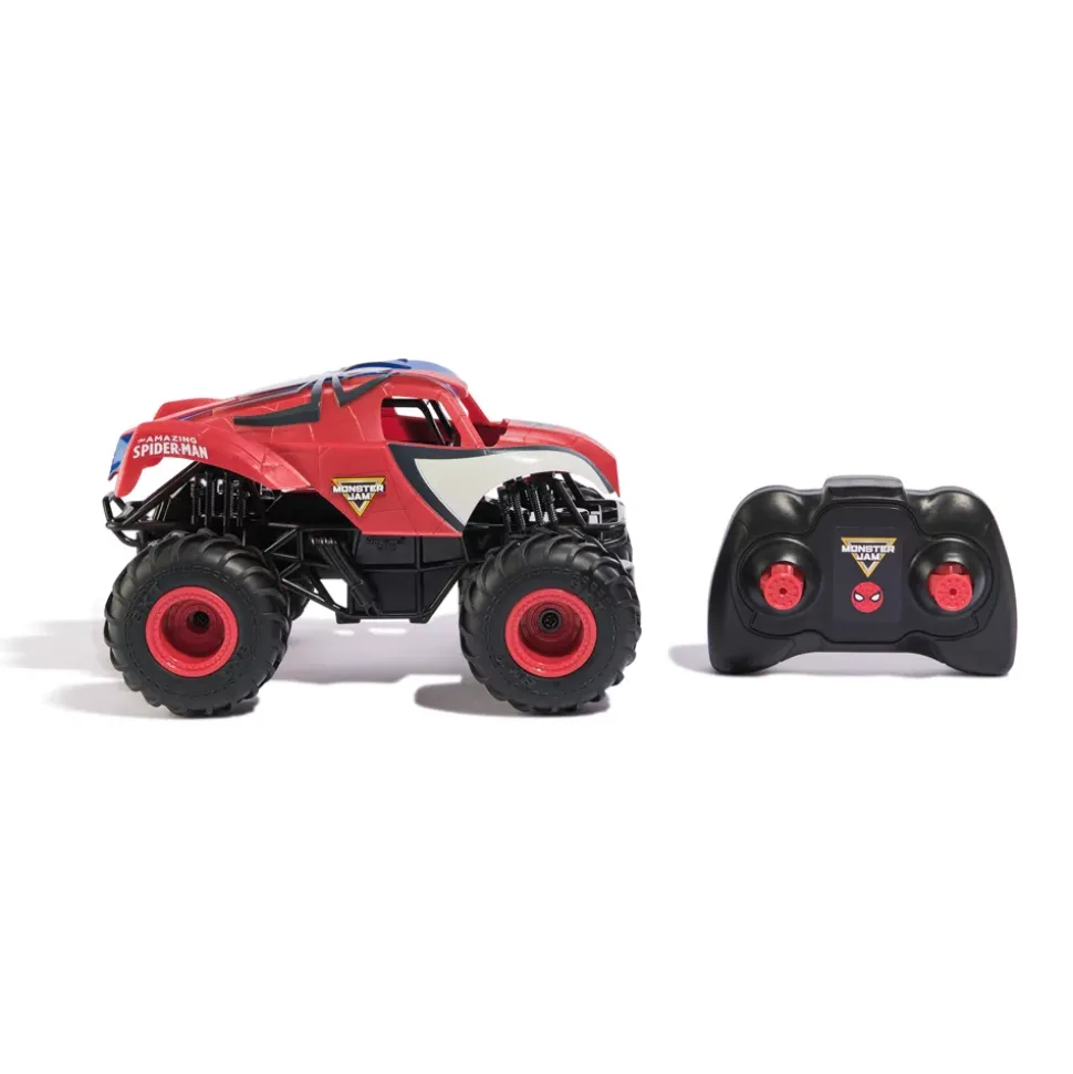 Monster Jam Monster Truck télécommandé Marvel The Amazing Spider-Man, échelle 1:24, jouets pour garçons et filles âgés de 4 ans et plus