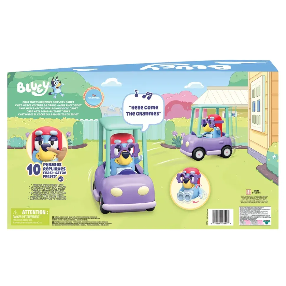 Moose Toys Coffret Janet et voiture de mamie interactive, Bluey