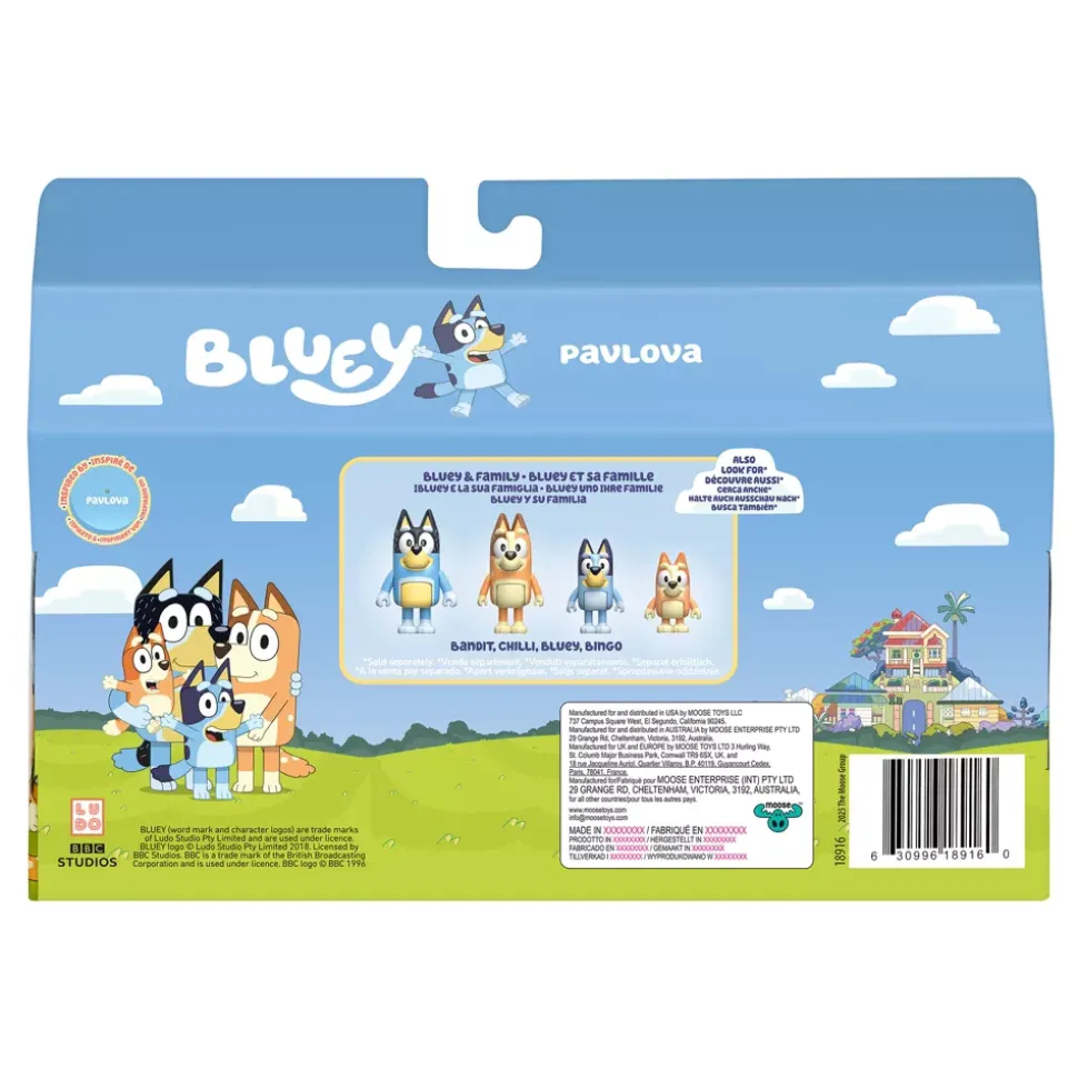 Moose Toys Ensemble de figurines Bluey Pavlova