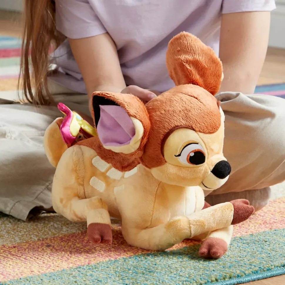 Peluche Bambi de taille moyenne avec papillon