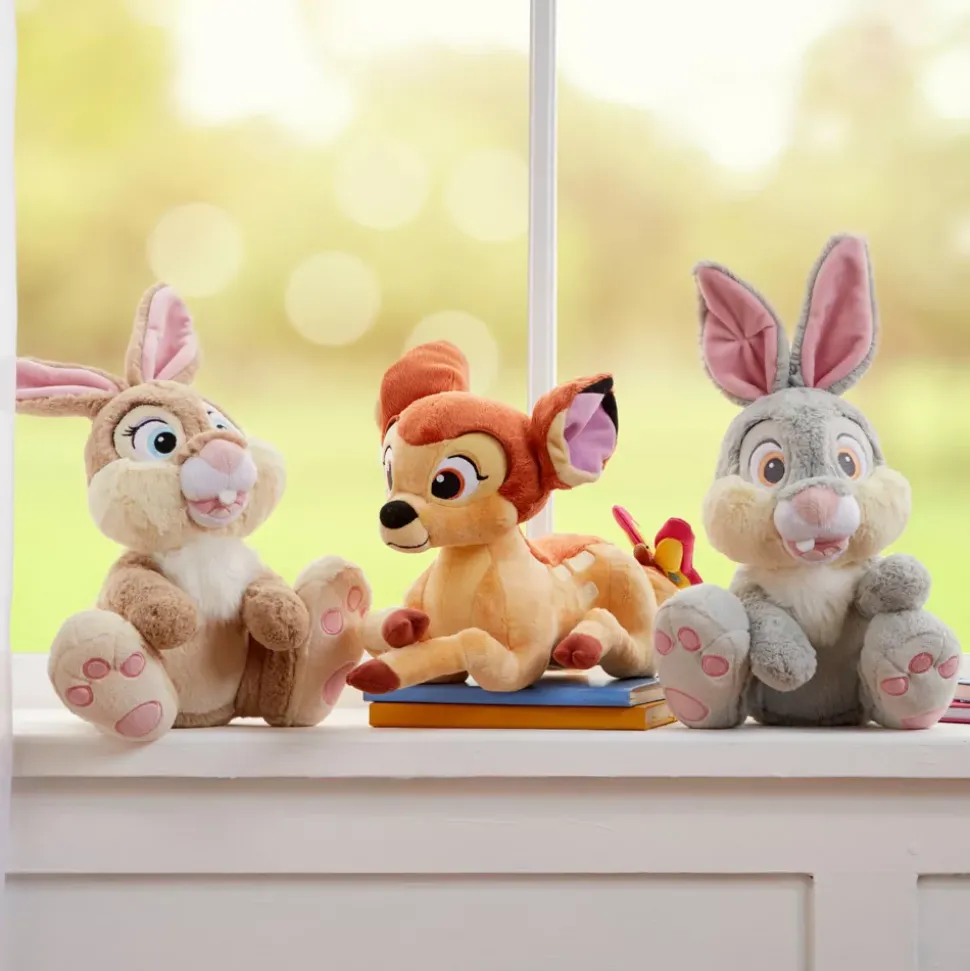 Peluche Bambi de taille moyenne avec papillon
