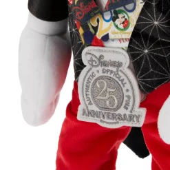 Peluche Mickey de taille moyenne, 25e anniversaire des échanges de pin's Disney