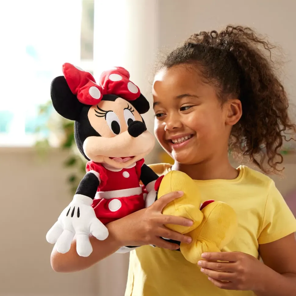 Peluche Minnie Mouse rouge de taille moyenne