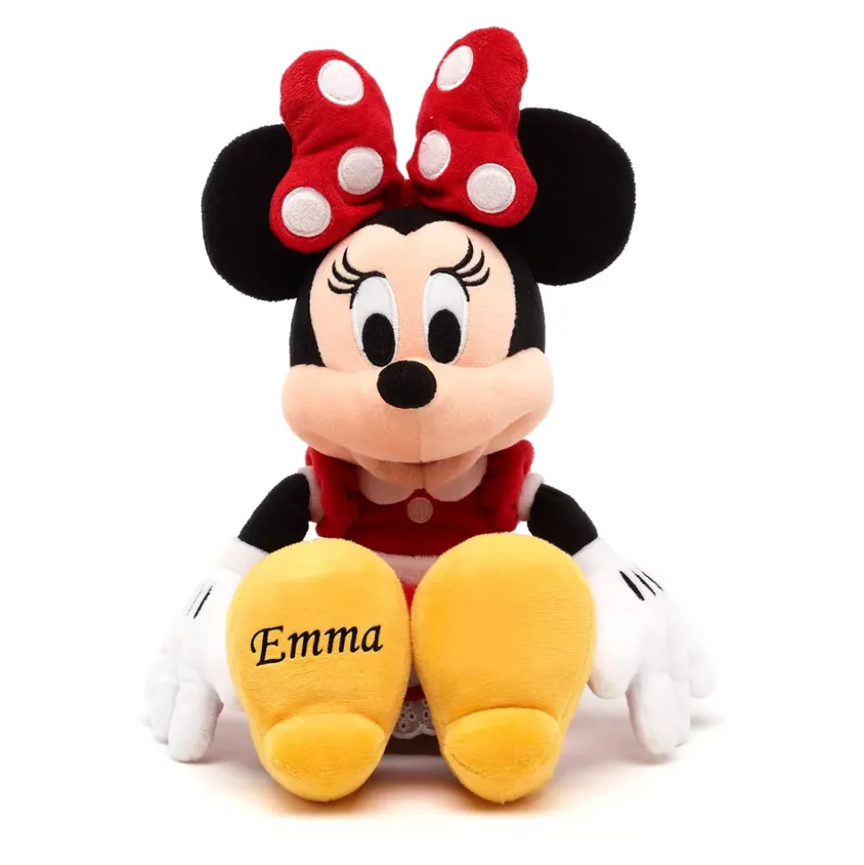 Peluche Minnie Mouse rouge de taille moyenne