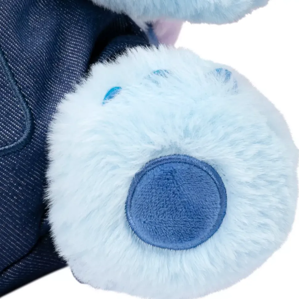 Peluche Stitch denim de taille moyenne, Lilo & Stitch, 33 cm