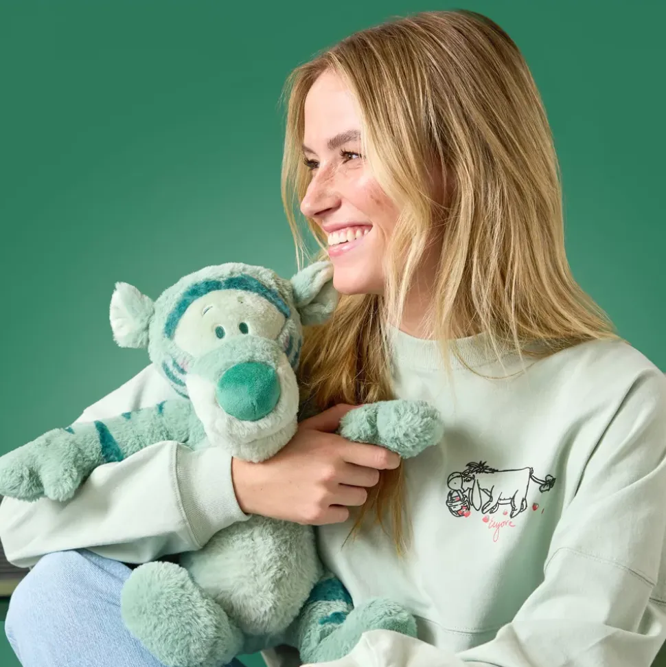 Peluche Tigrou verte de taille moyenne, Winnie l'Ourson, 35 cm